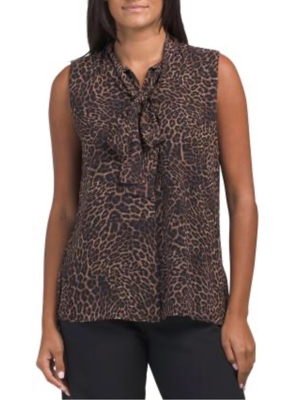 Kobi Halperin Sienna Blouse in Cacao Multi Ruffle Tie-Neck. Size M. MSRP $298